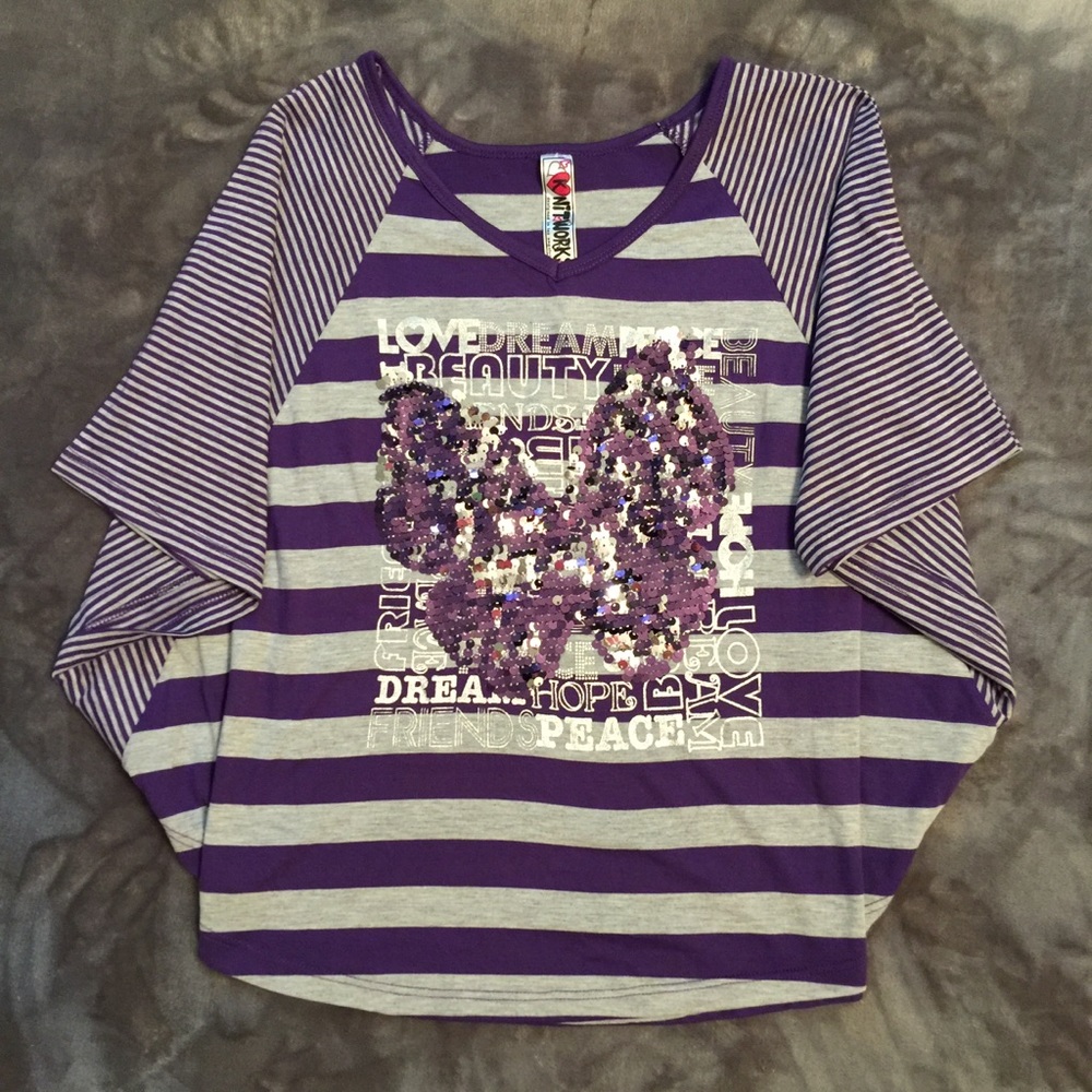 Knitworks Butterfly Sleeve Top - 16 Plus